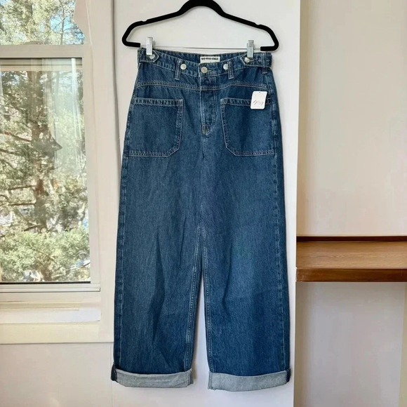 NWT Free People Palmer Cuffed Jeans Mid Rise Denim We The Free 26 - Picture 6 of 16